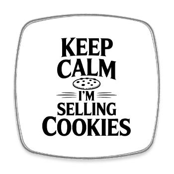 Keep Calm I'm Selling Cookies - Square fridge magnet - white - Front