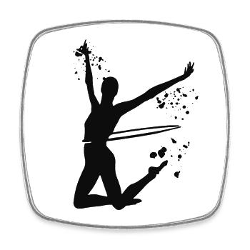 Gymnastics Hoops Rhythmic Gymnastics - Square fridge magnet - white - Front