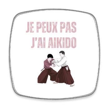Je peux pas j'ai aikido - Magnet carré - blanc - Devant