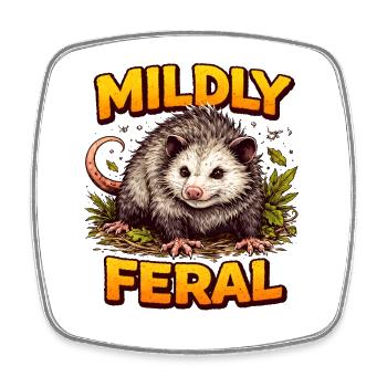 Charme de Furet Légèrement Sauvage - Magnet carré - blanc - Devant