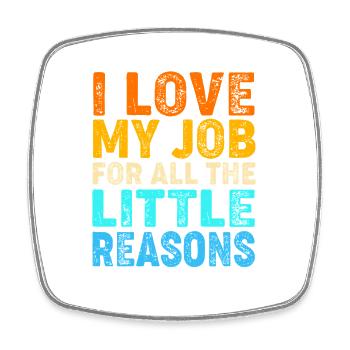 Nurse School - Square fridge magnet - white - Front