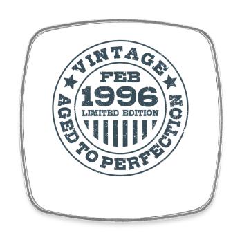 Édition limitée cadeau d’anniversaire de février 1996 - Magnet carré - blanc - Devant