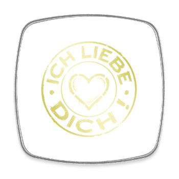 I love you heart - Square fridge magnet - white - Front