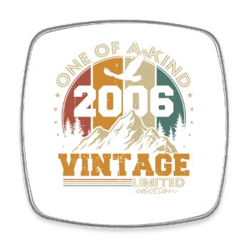 Vintage 2006 Vintage Anniversaire Cadeau Rétro - Magnet carré - blanc - Devant