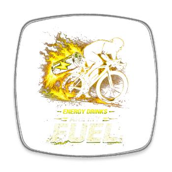 Energy Drinks Are My Fuel - Square fridge magnet - white - Front