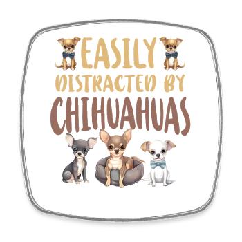 Chihuahua Chihuahueño Easily - Square fridge magnet - white - Front