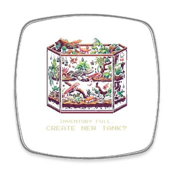 Terrarium voll? Neues Becken? | Terraristik - Viereckiger Kühlschrankmagnet - Weiß - Vorne