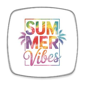 Summer Vibes - Square fridge magnet - white - Front