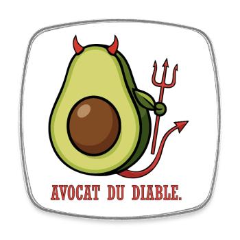 Avocat du Diable - Magnet carré - blanc - Devant