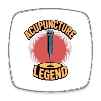 Acupuncture Médecine chinoise Santé - Magnet carré - blanc - Devant
