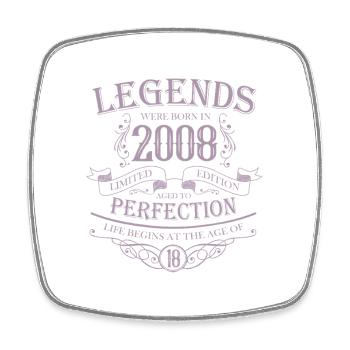 18 anniversaires 2008 Décoration vintage Legends - Magnet carré - blanc - Devant