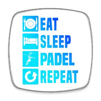 Pure padel focus - Square fridge magnet - white - Front