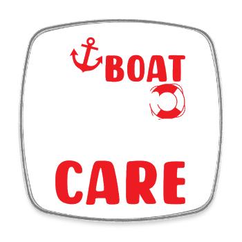 Boat Hair Don’t Care - Viereckiger Kühlschrankmagnet - Weiß - Vorne