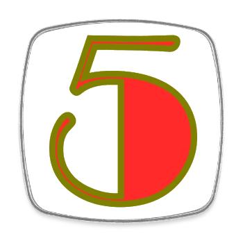 5. JUBILÄUM. 5 JAHRE. 5. JUBILÄUM - Viereckiger Kühlschrankmagnet - Weiß - Vorne