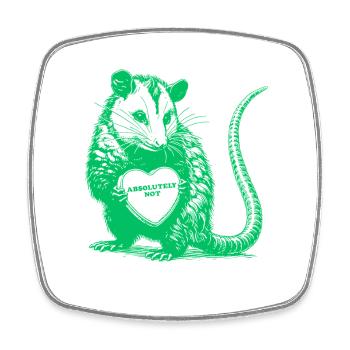Absolument pas un opossum Cœur de la Saint-Valentin drôle - Magnet carré - blanc - Devant