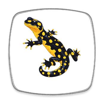 Feuersalamander Salamander - Viereckiger Kühlschrankmagnet - Weiß - Vorne