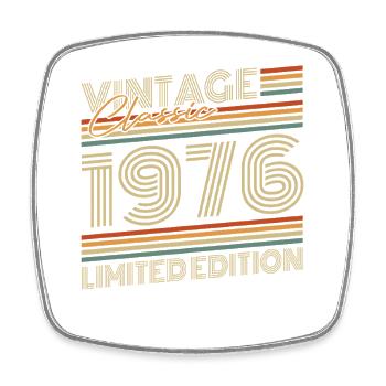 Vintage 1976 Jahrgang Geburtstagsgeschenk - Viereckiger Kühlschrankmagnet - Weiß - Vorne
