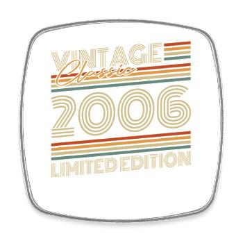 Vintage 2006 Jahrgang Geburtstagsgeschenk - Viereckiger Kühlschrankmagnet - Weiß - Vorne
