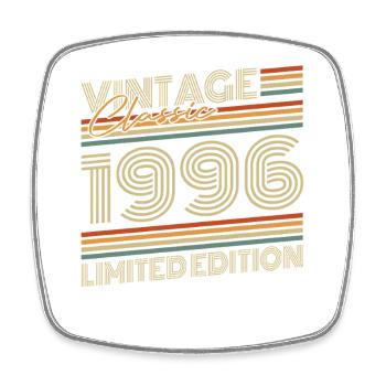 Vintage 1996 Jahrgang Geburtstagsgeschenk - Viereckiger Kühlschrankmagnet - Weiß - Vorne