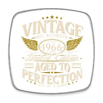 Vintage 1966 Vintage 60th Birthday Gift - Square fridge magnet - white - Front