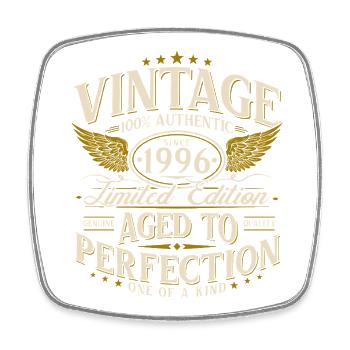 30. Geburtstag Retro Geschenk 1996 Jahrgang - Viereckiger Kühlschrankmagnet - Weiß - Vorne