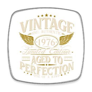 Vintage 1976 Vintage 50th Birthday Gift - Square fridge magnet - white - Front