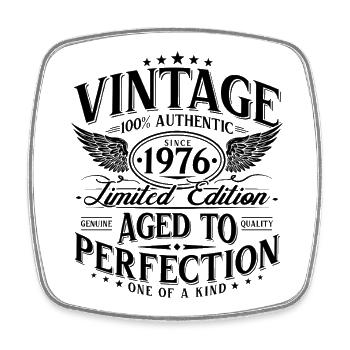 Vintage 1976 Vintage 50th Birthday Gift - Square fridge magnet - white - Front