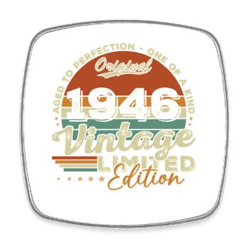 1946 Vintage Rétro Cadeau D'anniversaire - Magnet carré - blanc - Devant