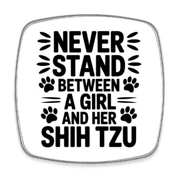 Shih Tzu Sprüche Hunde Lustiges Shih Tzu Geschenk  - Viereckiger Kühlschrankmagnet - Weiß - Vorne
