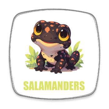 Feuersalamander Salamander - Viereckiger Kühlschrankmagnet - Weiß - Vorne