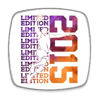 ÉDITION LIMITÉE 2015 BASKETBALL 11E ANNIVERSAIRE - Magnet carré - blanc - Devant