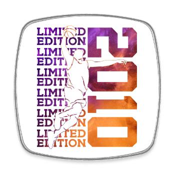 LIMITED EDITION 2010 BASKETBALL 16. GEBURTSTAG - Viereckiger Kühlschrankmagnet - Weiß - Vorne