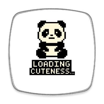 Pixelbaby Charging Cuteness - Square fridge magnet - white - Front