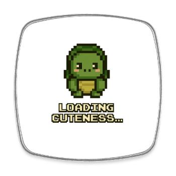 Download Cute Dino Pixel - Square fridge magnet - white - Front