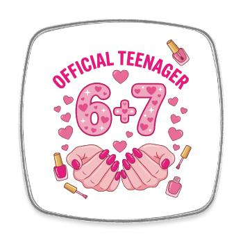 13e anniversaire officiel de Teenager Hearts & Nails 67 - Magnet carré - blanc - Devant