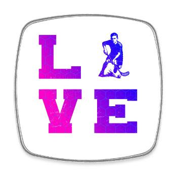Œuvres de floorball pour votre tenue - Magnet carré - blanc - Devant