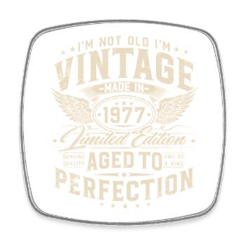 Vintage 1977 Vintage Birthday Retro Gift - Square fridge magnet - white - Front