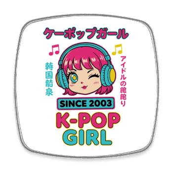 Seit 2003 K-Pop Girl Koreanische Musik Süßer Anime - Viereckiger Kühlschrankmagnet - Weiß - Vorne