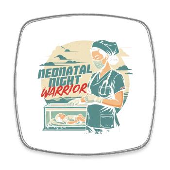 NICU Nurse - Square fridge magnet - white - Front