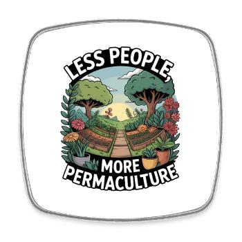 Philosophie de vie de la permaculture pour les amoureux de la nature - Magnet carré - blanc - Devant
