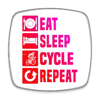Road Bike Love Clear Look for Road Bike - Square fridge magnet - white - Front