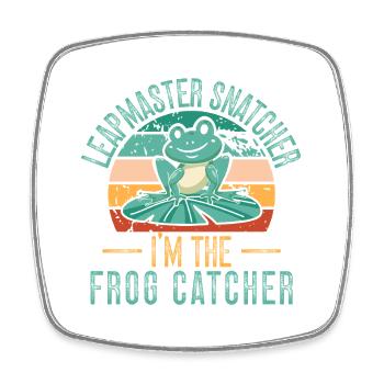 Grenouille Attrapeuse, Sauteuse, Grenouille Attrapeuse, Ravisseur, - Magnet carré - blanc - Devant