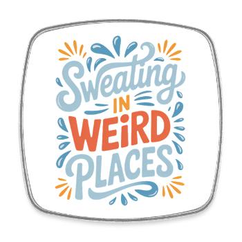 Sweating Sayings Funny Sweating Gift - Square fridge magnet - white - Front