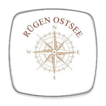 Ostsee INSEL RÜGEN Urlaub Lustiges - Viereckiger Kühlschrankmagnet - Weiß - Vorne