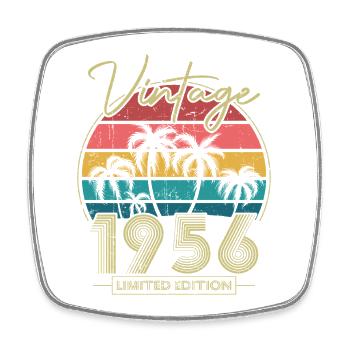 Vintage 1956 Jahrgang Geburtstagsgeschenk - Viereckiger Kühlschrankmagnet - Weiß - Vorne