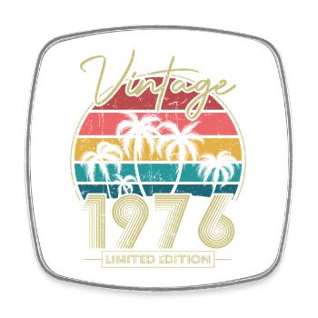 Vintage 1976 Jahrgang Geburtstagsgeschenk - Viereckiger Kühlschrankmagnet - Weiß - Vorne