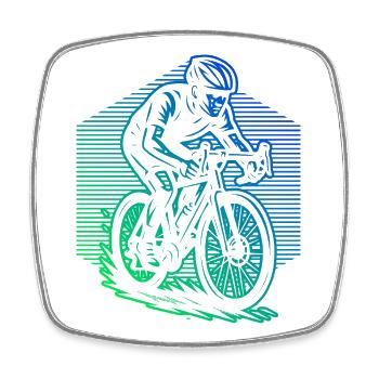 Road bike style for every occasion - Square fridge magnet - white - Front
