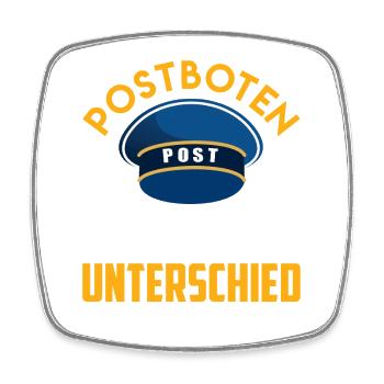 POSTBOTEN MACHEN DEN UNTERSCHIED Lustiges - Viereckiger Kühlschrankmagnet - Weiß - Vorne