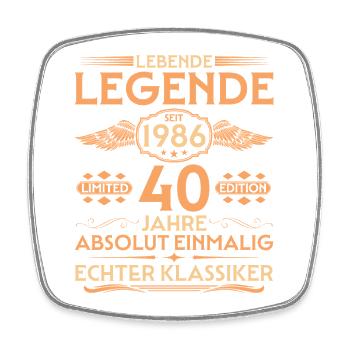 Absolument unique. Né en 1986, 40e anniversaire - Magnet carré - blanc - Devant