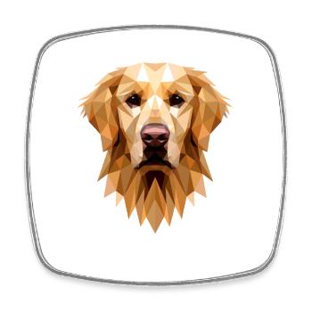 Golden Retriever Chien Chien Maman Amoureuse des Chiens - Magnet carré - blanc - Devant